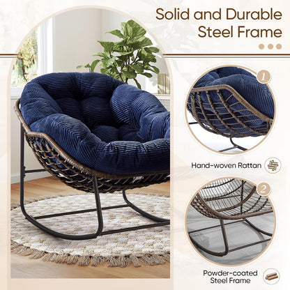 Ultimate Comfort: Sink Into Our Plush Rocking Papasan Chair