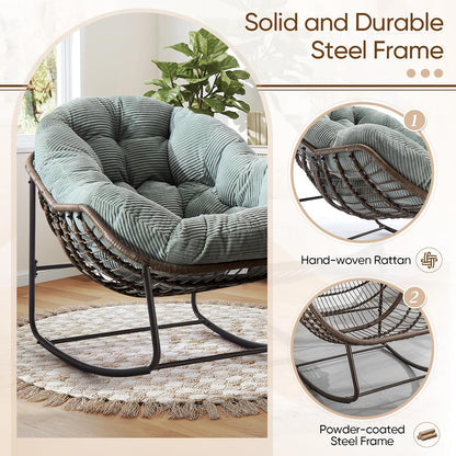 Ultimate Comfort: Sink Into Our Plush Rocking Papasan Chair