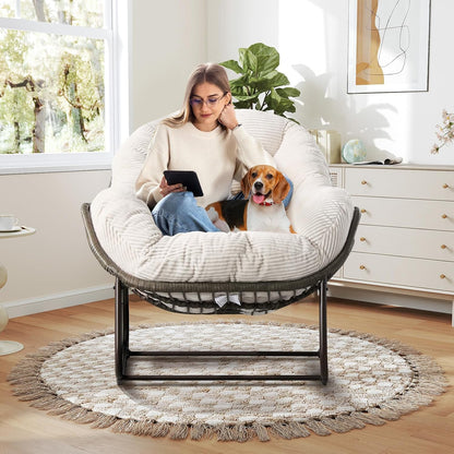 Ultimate Comfort: Sink Into Our Plush Rocking Papasan Chair