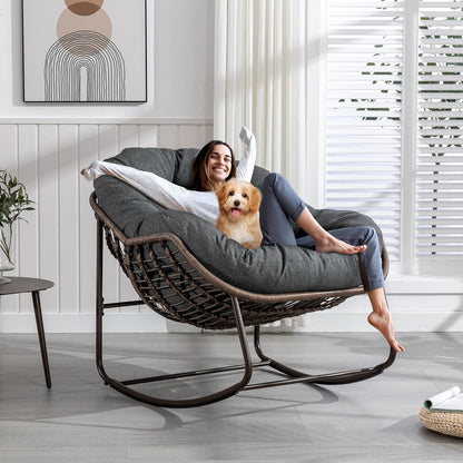 Ultimate Comfort: Sink Into Our Plush Rocking Papasan Chair